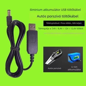 YL K8715 1 m OEM tápegység/ töltőkábel 5V→8.4V porszívókhoz és 5V→12.6V lítium akkumulátoros kozmetikai eszközökhöz USB töltéshez
