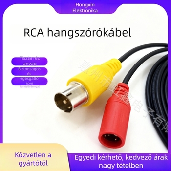 Panoráma videó csatlakozó kábel, 2-vezetékes rézbevonatú alumínium vezeték, PVC burkolat, BNC–RJ45–BNC adapter, modell Hx20992, ISO 9001 tanúsítva
