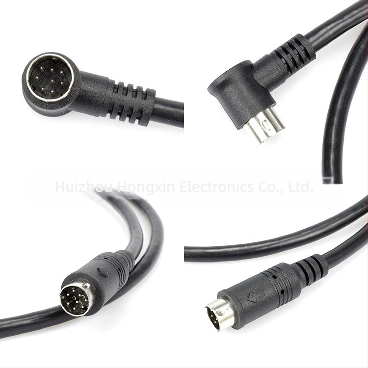 Kamera hosszabbító kábel, 4-vezetékes tiszta réz, PVC burkolat, M12 csatlakozó, vezetékek 24/26/28