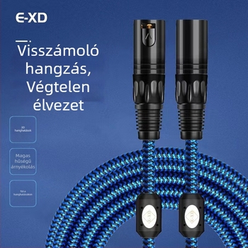 EXD hangkábel kiváló hangminőséggel, árnyékoló gyűrű, kettős kártya dizájn, push-power