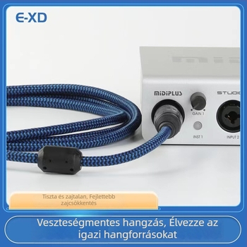 EXD hangkábel kiváló hangminőséggel, árnyékoló gyűrű, kettős kártya dizájn, push-power