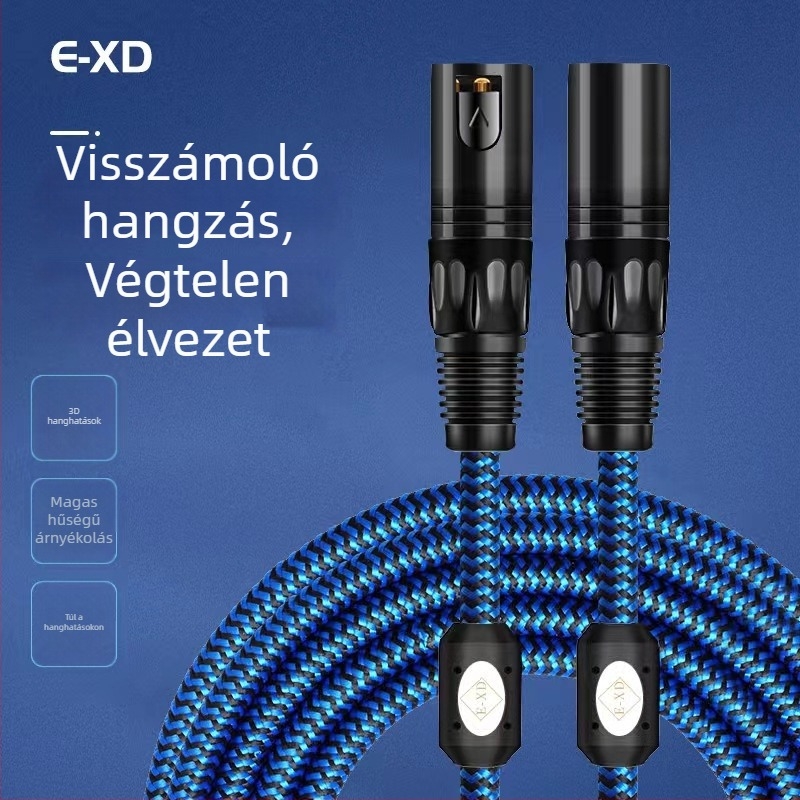 EXD hangkábel kiváló hangminőséggel, árnyékoló gyűrű, kettős kártya dizájn, push-power