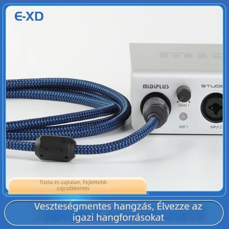 EXD hangkábel kiváló hangminőséggel, árnyékoló gyűrű, kettős kártya dizájn, push-power