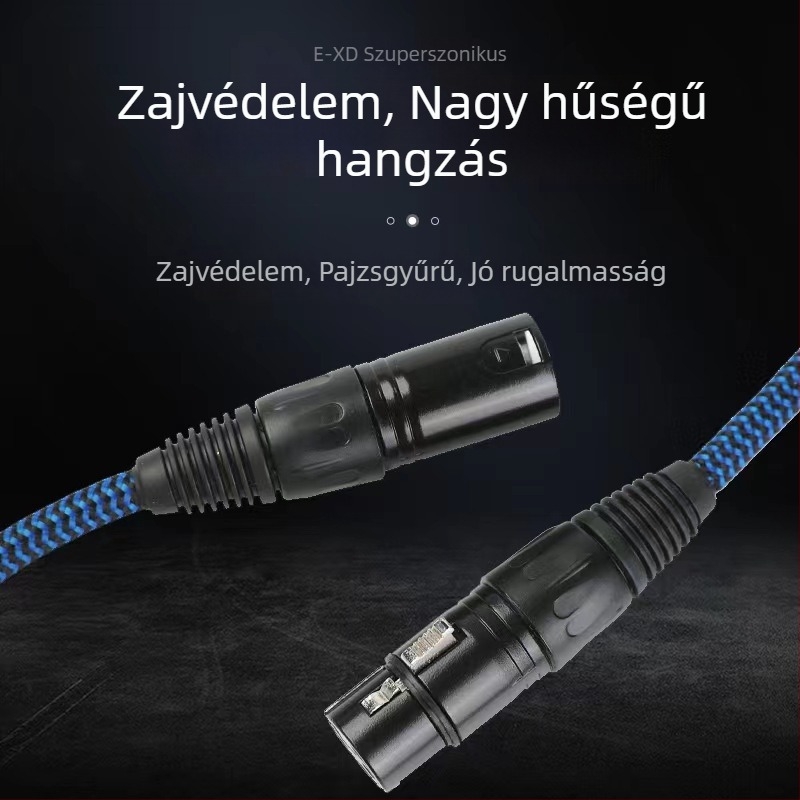 EXD hangkábel kiváló hangminőséggel, árnyékoló gyűrű, kettős kártya dizájn, push-power