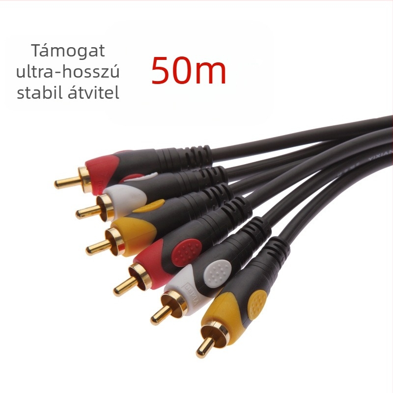 Set-top boxhoz AV kábel, aranyozott, rézmagú, OFC vezető