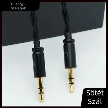 Sennheiser HD800-hoz audió kábel, 4 szálú 6N monokristályos réz, dupla 3,5 mm-es audio csatlakozó