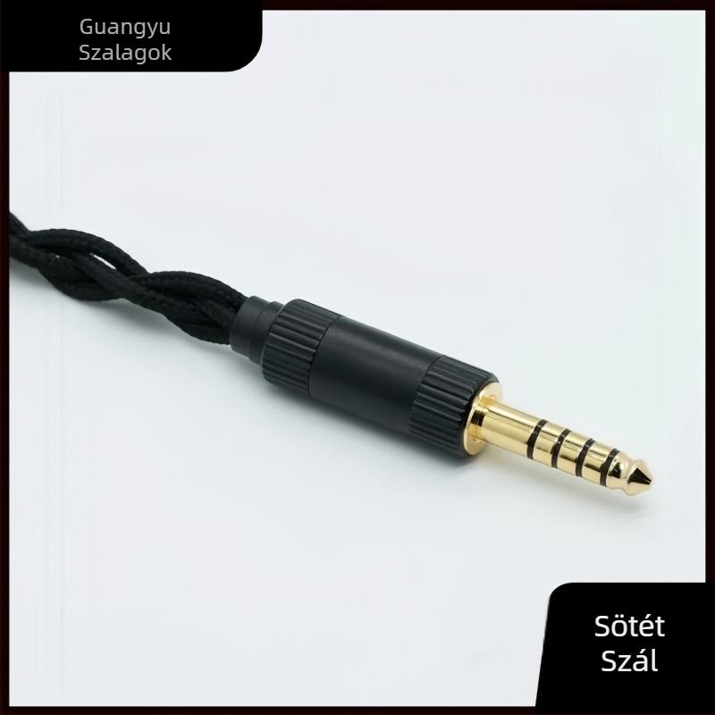 Sennheiser HD800-hoz audió kábel, 4 szálú 6N monokristályos réz, dupla 3,5 mm-es audio csatlakozó