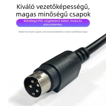 Tápegység és videokábel repülőcsatlakozós 4‑pin férfi csatlakozóval teherautó hátrameneti kamerához, zárócsap és forrasztott véggel, hossz 0,3–2 m