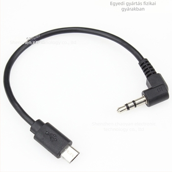 3,5 mm-es audio–mikrofon adapterkábel, 5P mikro csatlakozó, digitális hangrögzítő kábel