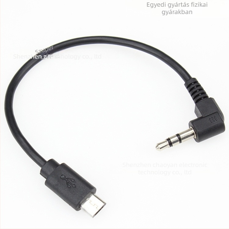 3,5 mm-es audio–mikrofon adapterkábel, 5P mikro csatlakozó, digitális hangrögzítő kábel
