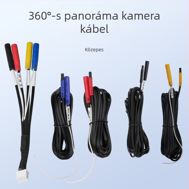 360° autó panoráma kamera csatlakozó kábel dash cam-hez, PVC burkolat, RoHS tanúsított, Audio/Videó