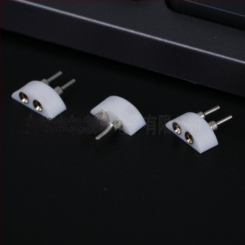 2‑pontos ívelt pin header és női header, LED-szalag csatlakozó, 2,54 mm közép, 10 mm hosszú, tinbevonatú érintkezők, 3C digitális alkalmazások