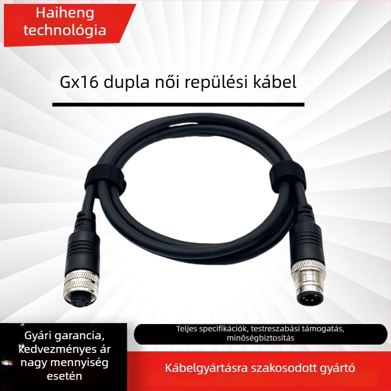 M8/M6/M12 vízálló kábelköteg, 2–6 maggal, férfi és női csatlakozók