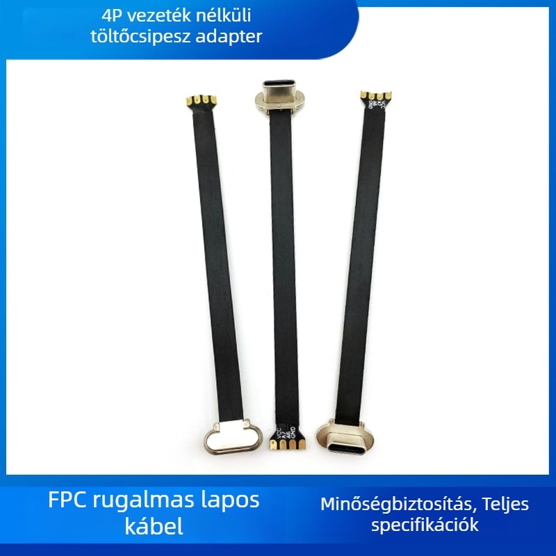 Type-C 4-tűs vezeték nélküli töltés hátsó klip adapter dugó FPC rugalmas kábel