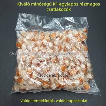 K1 egypólusú terminál rézlemezekkel, 200 db/csomag