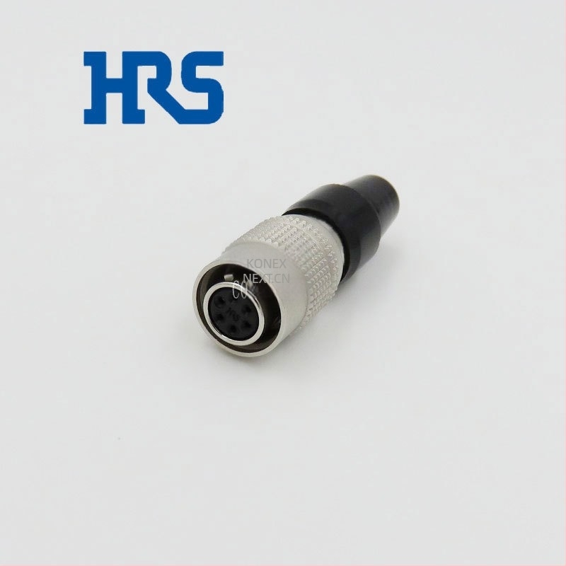 HR10A 6‑pin ipari kamera csatlakozó, réz‑ötvözet szigetelőanyaggal, robot‑ és digitális kamera kábelkötéshez