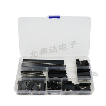 120 darab 2,54 mm-es egy soros pin-socket csatlakozó PCB-hez – készlet