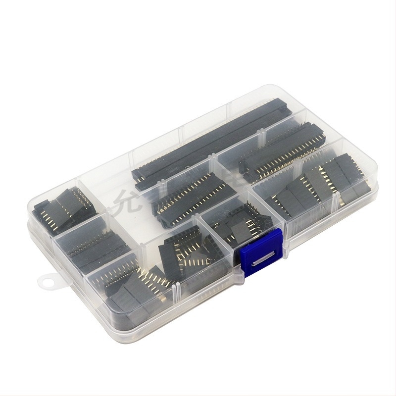 120 darab 2,54 mm-es egy soros pin-socket csatlakozó PCB-hez – készlet
