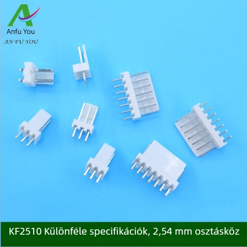 KF2510 2P-12P egyenes tűs aljzat, 2,54 mm