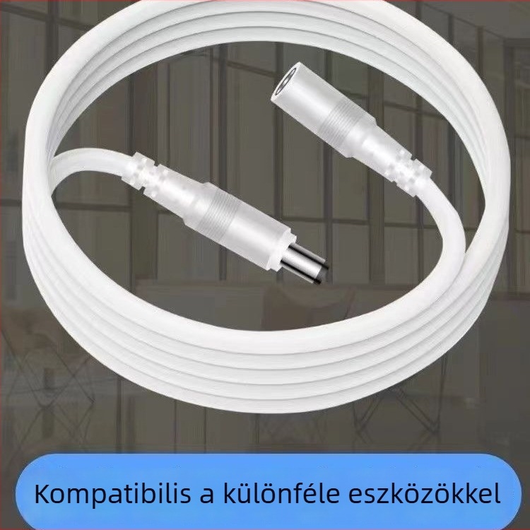 DC hosszabbítókábel CCTV-kamerához, 5,5×2,1 mm barrel csatlakozó, tiszta réz vezeték