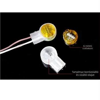 LIMEIDE K2 kettős pólusú telefonos csatlakozóterminál, réz, audió/videó csatlakozó, 100 darabos csomag.