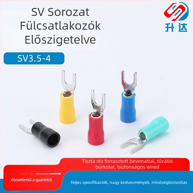 SV3.5-4 Hideg préselésű terminál villa-, U- és Y-alakú végekkel, előre izolált rézcsúccsal, 500 darab, 3C digitális alkalmazáshoz