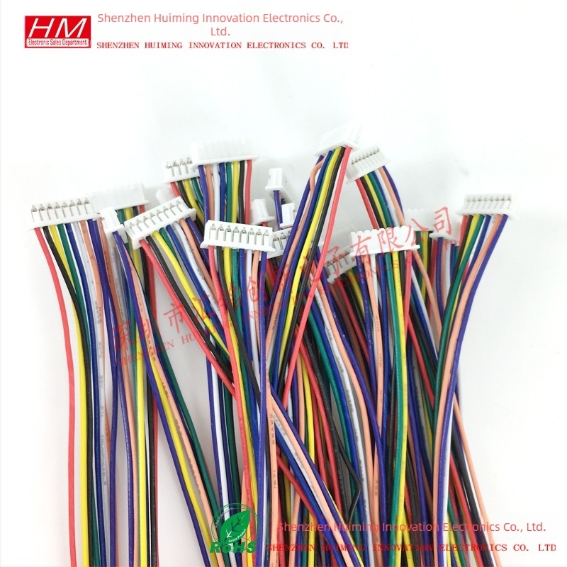 8PIN terminálvonal, 8P, 1,25 mm közép, dupla fejű, egy irányba vagy fordított irányba, hossz 5 cm / 50 mm, színes elektronikai vonal