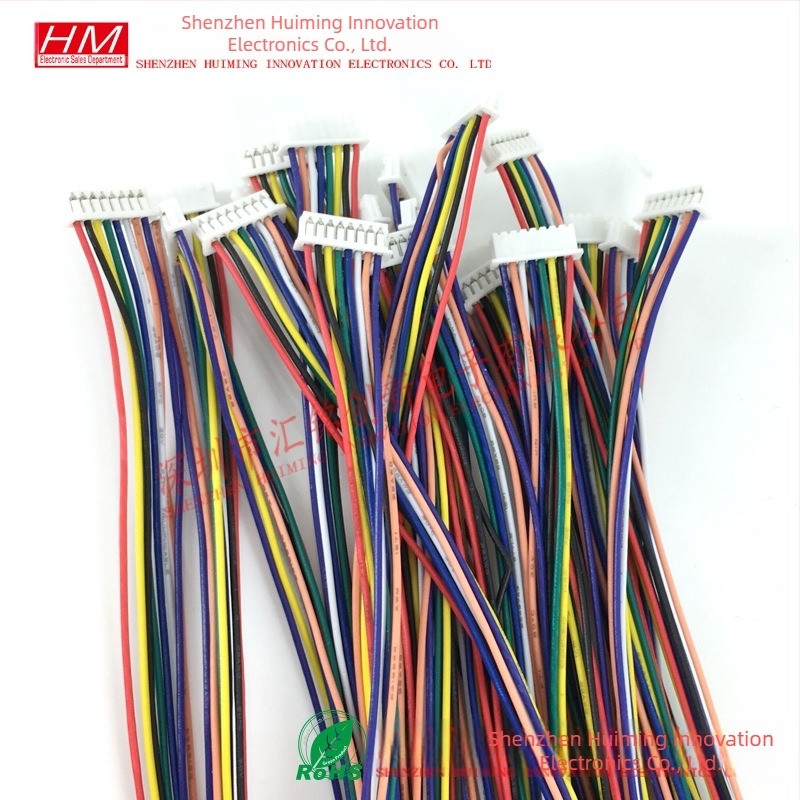 8PIN terminálvonal, 8P, 1,25 mm közép, dupla fejű, egy irányba vagy fordított irányba, hossz 5 cm / 50 mm, színes elektronikai vonal