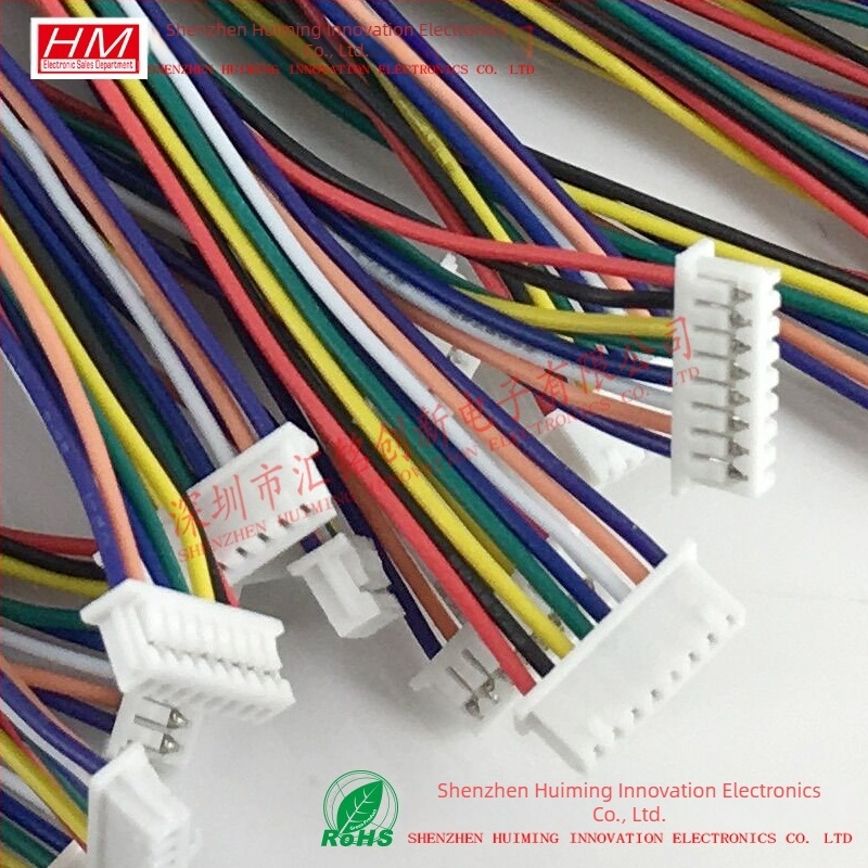 8PIN terminálvonal, 8P, 1,25 mm közép, dupla fejű, egy irányba vagy fordított irányba, hossz 5 cm / 50 mm, színes elektronikai vonal