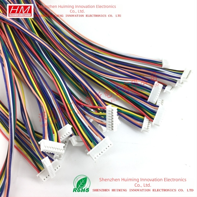 8PIN terminálvonal, 8P, 1,25 mm közép, dupla fejű, egy irányba vagy fordított irányba, hossz 5 cm / 50 mm, színes elektronikai vonal