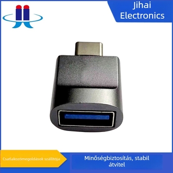OTG USB-C a USB-A adapter, USB-C férfi a USB-A női oldalhoz, lépcsőzetes csatlakozóval, 10 Gbps
