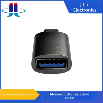 OTG USB-C a USB-A adapter, USB-C férfi a USB-A női oldalhoz, lépcsőzetes csatlakozóval, 10 Gbps