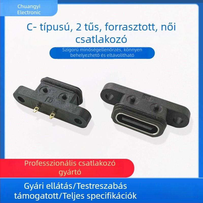 Type-C 2P forrasztott vízálló töltőport táblagépekhez és intelligens robotokhoz