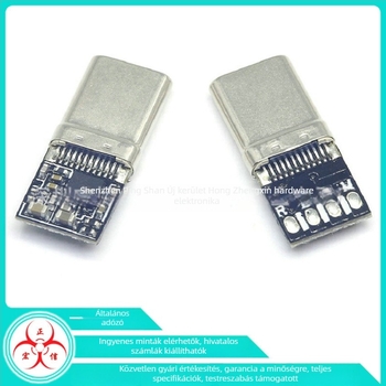 Hongzhengxin Type-C USB központi vezérlő tábla, Type-C férfi csatlakozóval, 3C Digital alkalmazásához, egyportos, 20V gyors töltés 100W-ig adattal