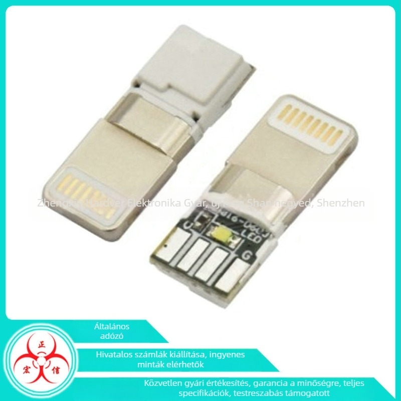 Hongzhengxin Type-C USB központi vezérlő tábla, Type-C férfi csatlakozóval, 3C Digital alkalmazásához, egyportos, 20V gyors töltés 100W-ig adattal