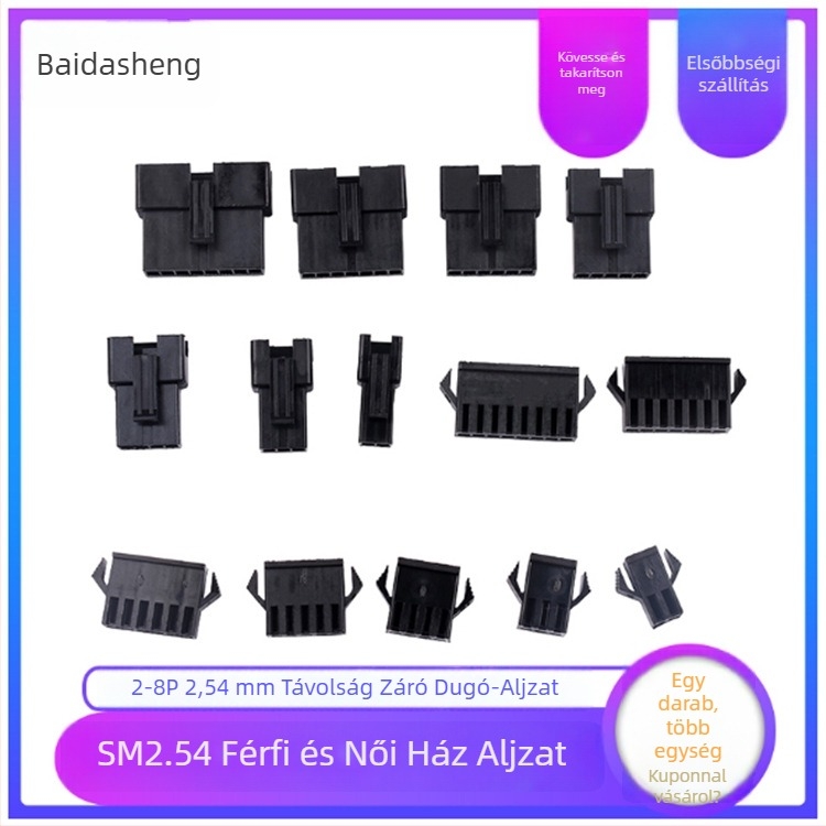SM2.54mm levegő-csatlakozás SM-2A/3A/4A/5A 2Y/3Y/4Y/5Y/6Y férfi és női terminálok
