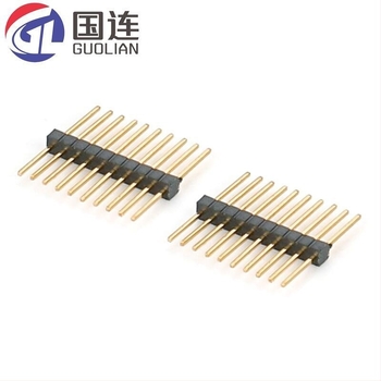 2,54 mm-es lépésű kétsoros egyenes pin-header, réz aranyozott vagy ónos bevonattal, változatok 2×2–2×15