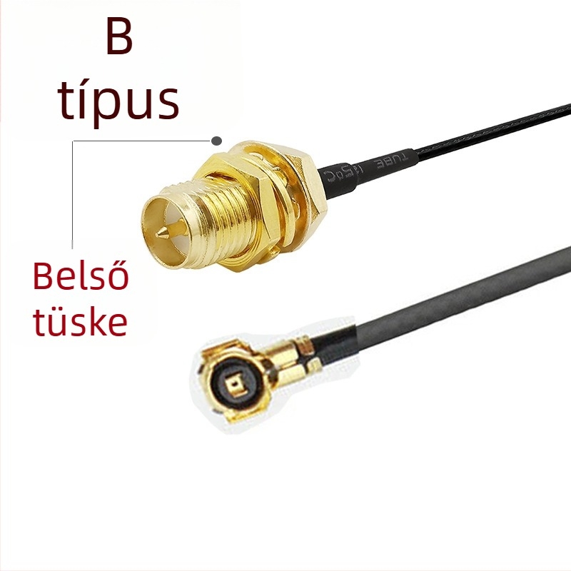 Hai Yuefeng IPEX4–SMA női adapter hosszabbító RF jumper kábel, PVC szigetelés, 3C digitális alkalmazások
