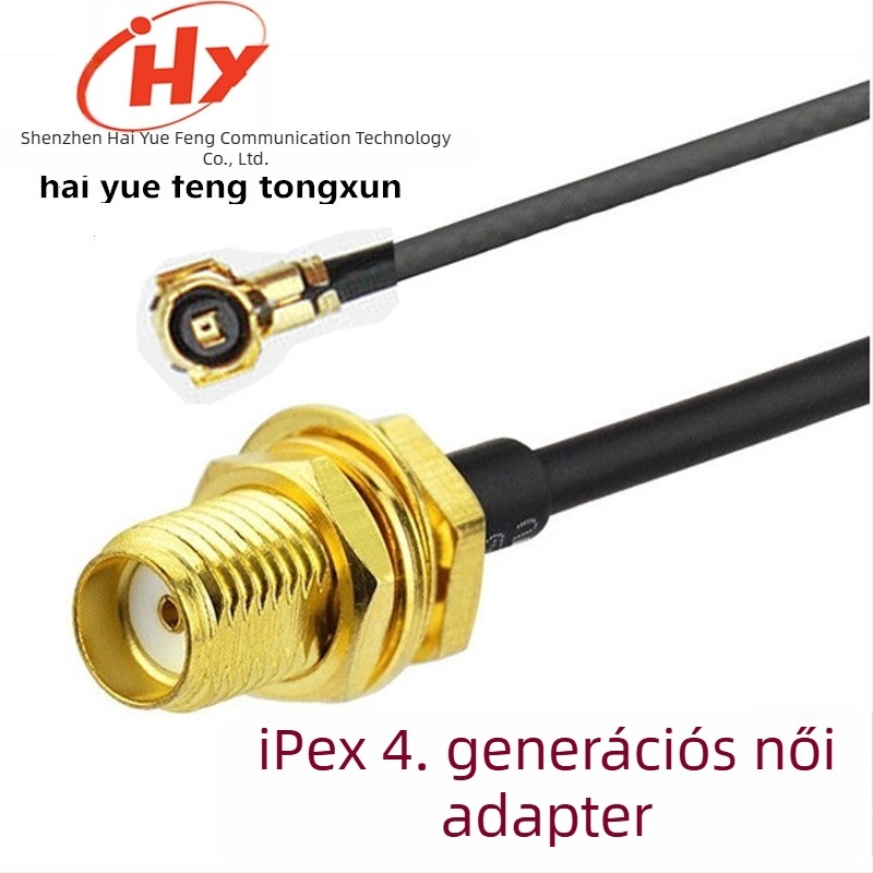 Hai Yuefeng IPEX4–SMA női adapter hosszabbító RF jumper kábel, PVC szigetelés, 3C digitális alkalmazások