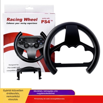 PS4 kerek volán versenyjátékokhoz, ABS anyag, kompatibilis PS4 kontrollerekkel, új termék