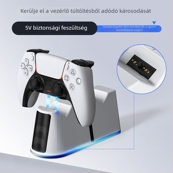 LED kijelzős gyors töltőállvány PS5 Pro és PS5 Slim kontrollerekhez