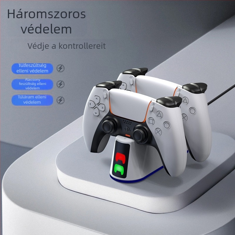 LED kijelzős gyors töltőállvány PS5 Pro és PS5 Slim kontrollerekhez