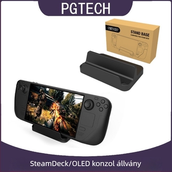 PGTECH SteamDeck OLED állvány a SteamDeck OLED/SteamDeck számára – ABS anyag, 123 g, kompatibilis SteamDeck OLED/SteamDeck