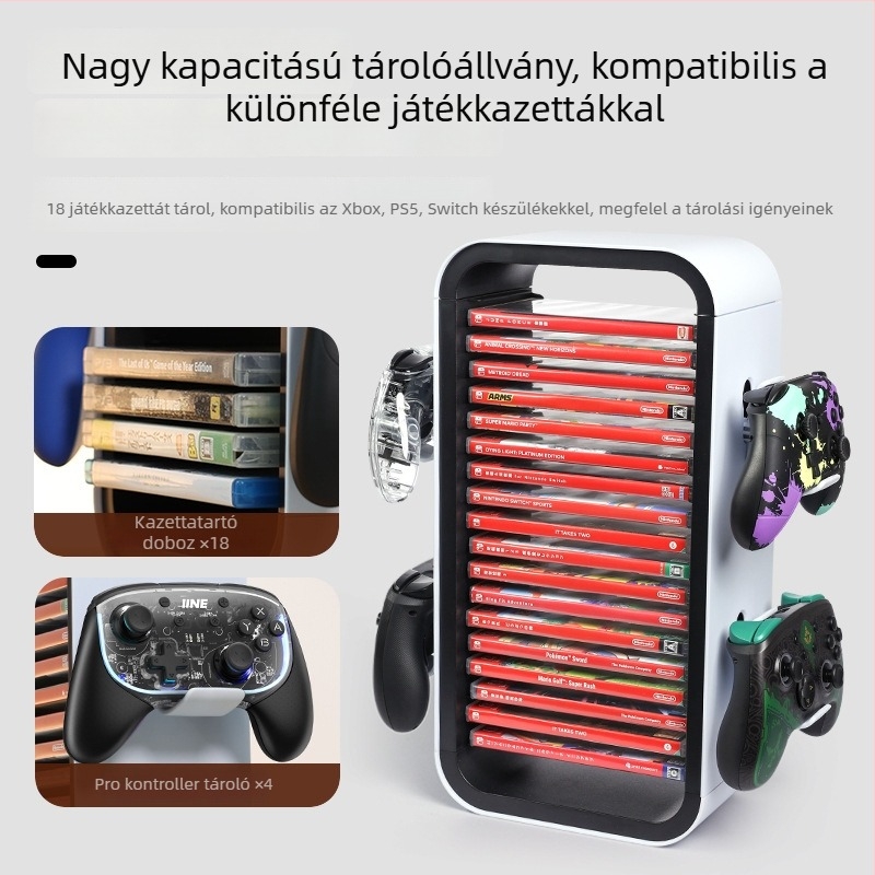 Kártyatartó és kontrollertartó állvány Switch/PS/Xbox, lemezállvány PS5/NS – modell L866/L867