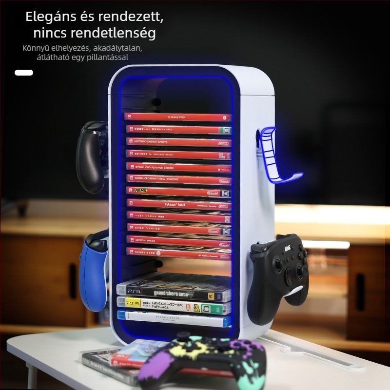 Kártyatartó és kontrollertartó állvány Switch/PS/Xbox, lemezállvány PS5/NS – modell L866/L867
