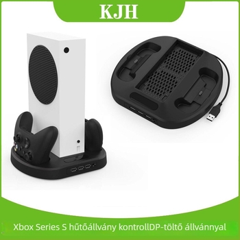 Xbox Series S többfunkciós hűtőbázis vezeték nélküli kontrollertöltővel (ABS anyag; kompatibilis Xbox Series S-sel; súlya 380 g)