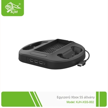 Xbox Series S többfunkciós hűtőbázis vezeték nélküli kontrollertöltővel (ABS anyag; kompatibilis Xbox Series S-sel; súlya 380 g)