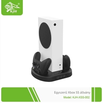 Xbox Series S többfunkciós hűtőbázis vezeték nélküli kontrollertöltővel (ABS anyag; kompatibilis Xbox Series S-sel; súlya 380 g)