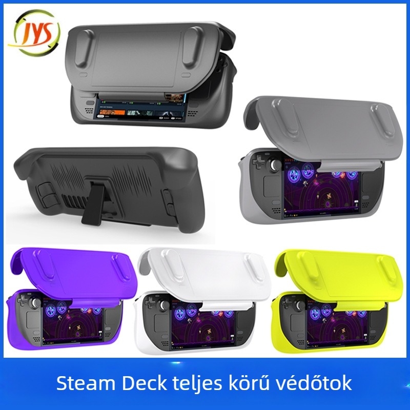 JYS TPU védőtok Steam Deckhez leválasztható fedéllel és tartóval, modell SD012