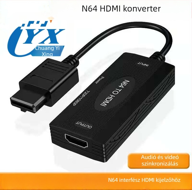 N64 to HDMI konverter CYX-610 – 720p/1080p kimenet, HDMI interfész, ABS ház